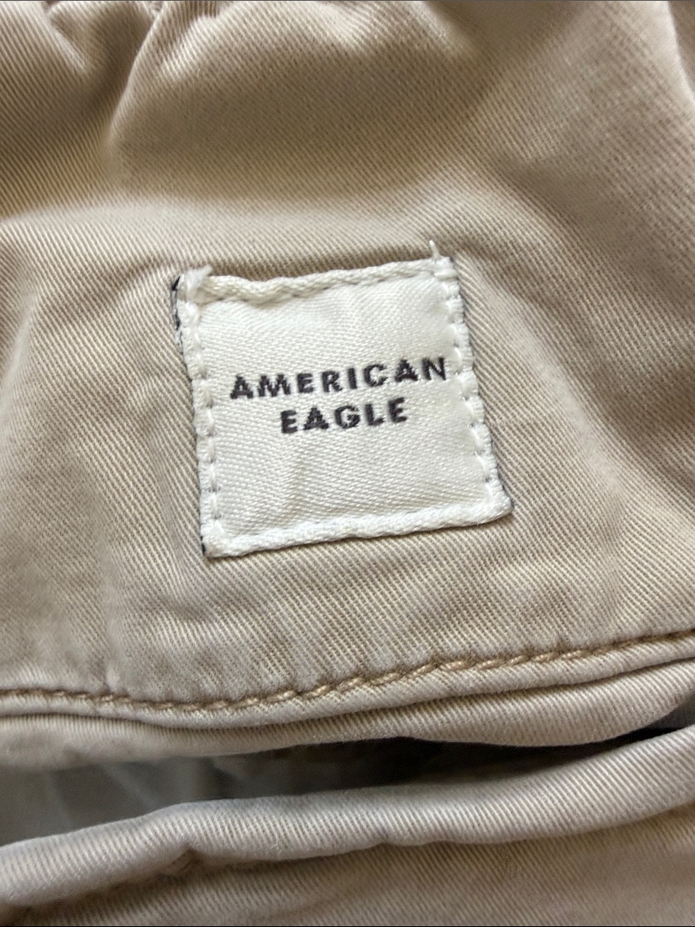 American Eagle Outfitters Men's Light Beige Drawstring Athletic Shorts - Picture 5 of 5
